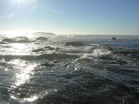 Foto Blick vom Strand auf das Meer - 